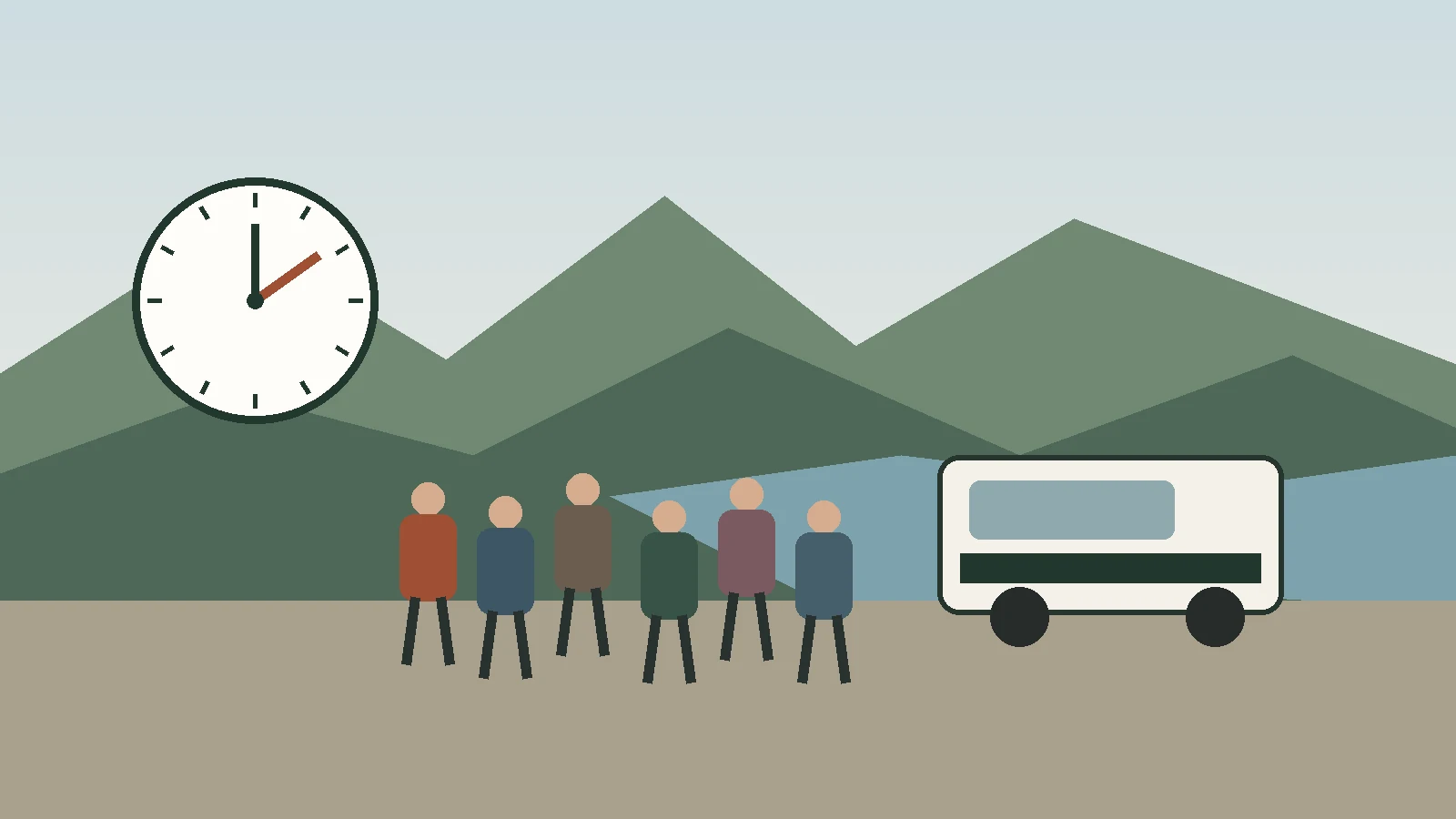 Illustrative large-group scenic stop with limited time