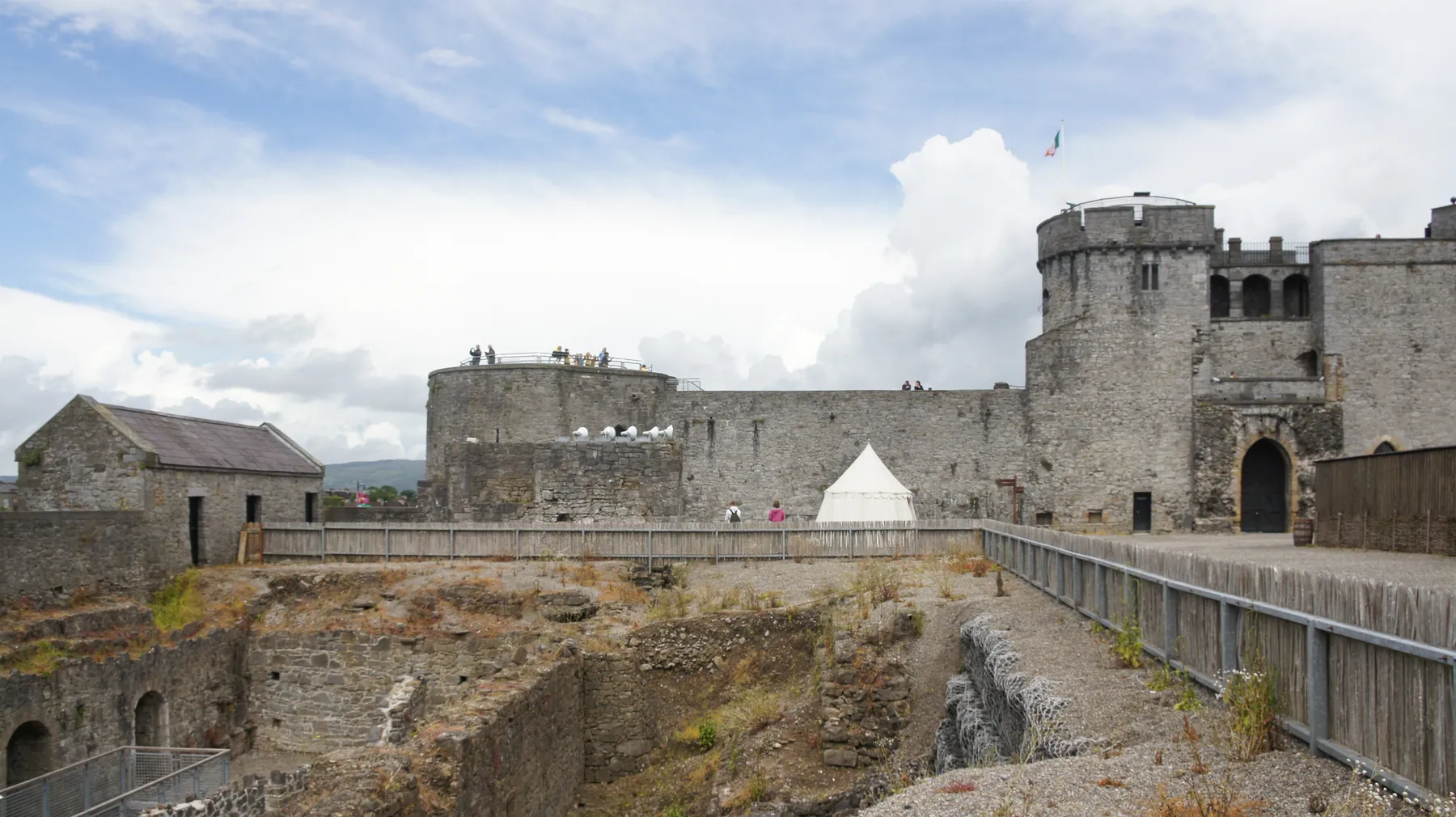 King John's Castle beside the River Shannon in Limerick